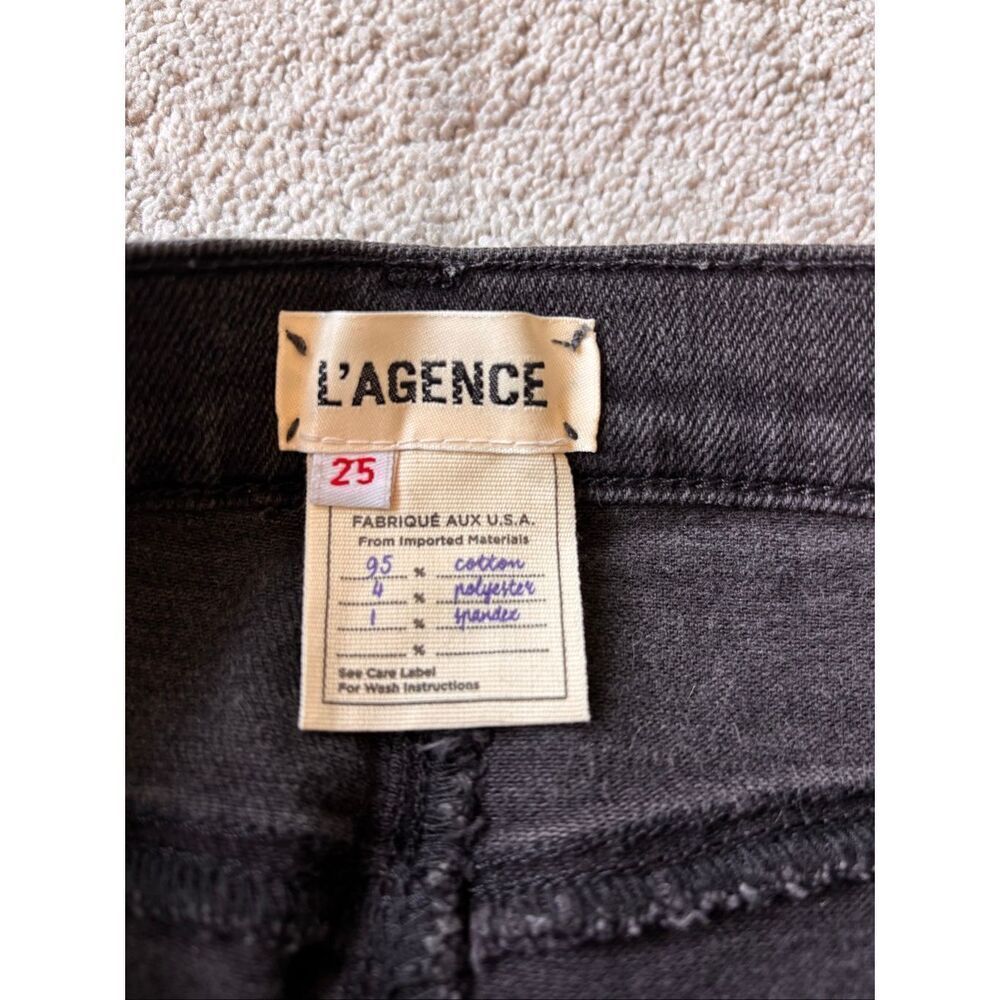 NWOT L'Agence Portia high-rise lace-up denim mini skirt, Sz 25, $285 F44 - Picture 4 of 8